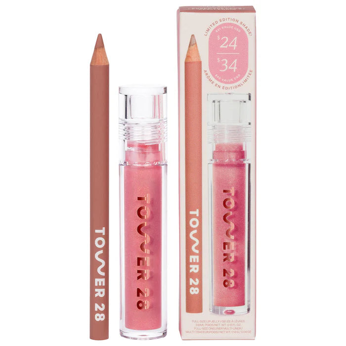 Tower 28 Line + Shine Lip Liner and Lip Gloss Set