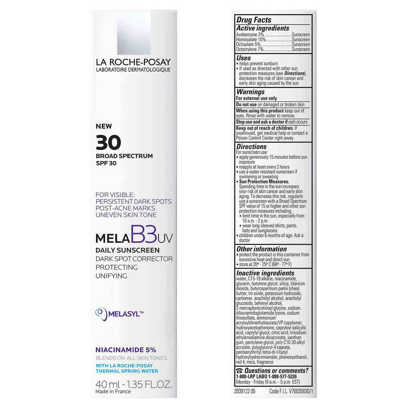 La Roche Posay Mela B3 UV Daily Sunscreen SPF30