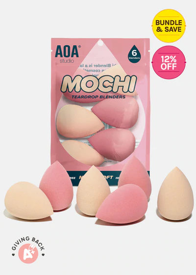 6Pack Esponjas Ultra Suaves Mochi Teardrop AOA