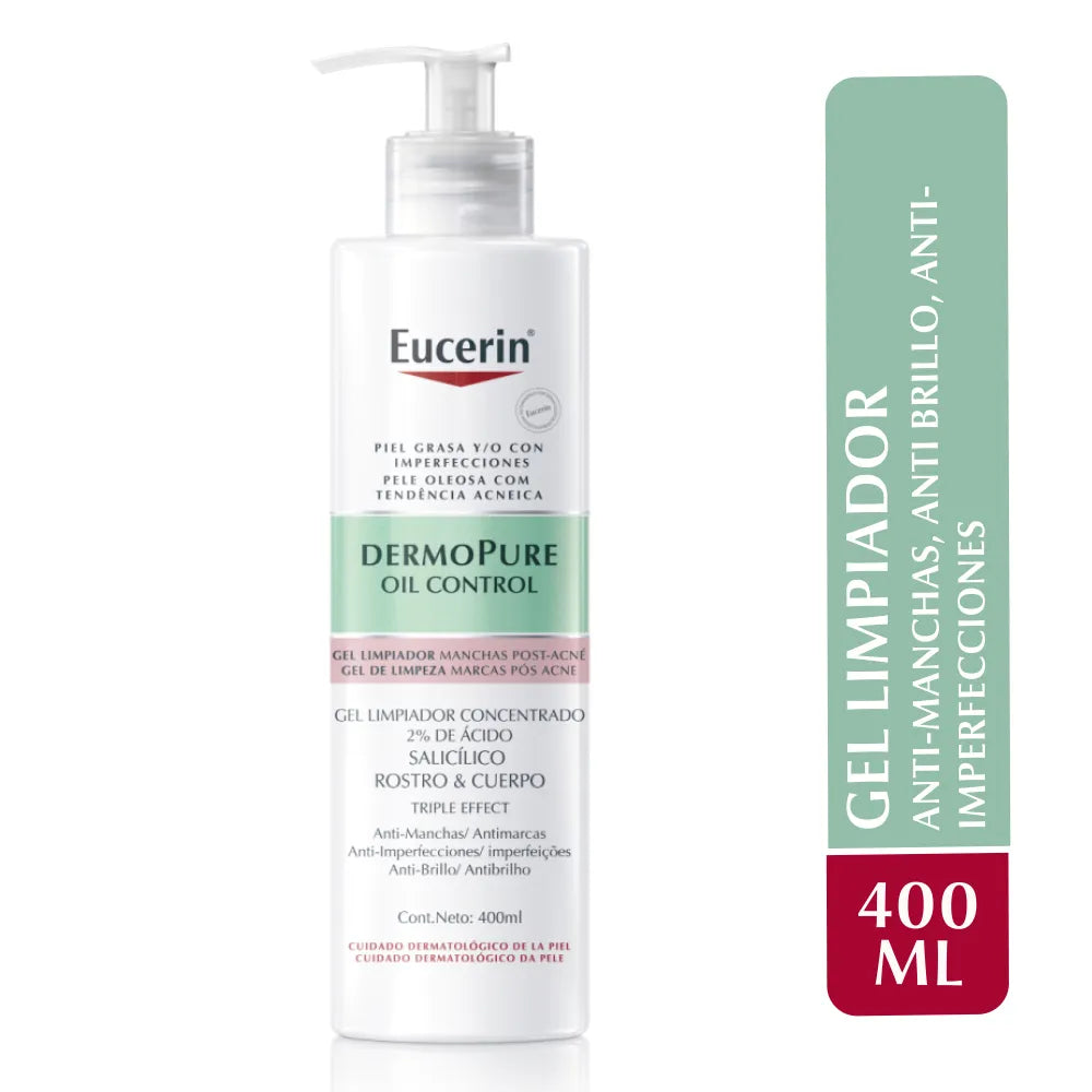Eucerin Dermo Pure Oil Control Gel Limpiador Post-Imperfecciones para ...