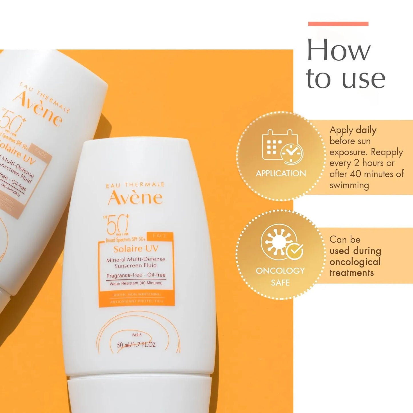 Avene Mineral Sunscreen Multi-Defense Fluid Tinted SPF 50+