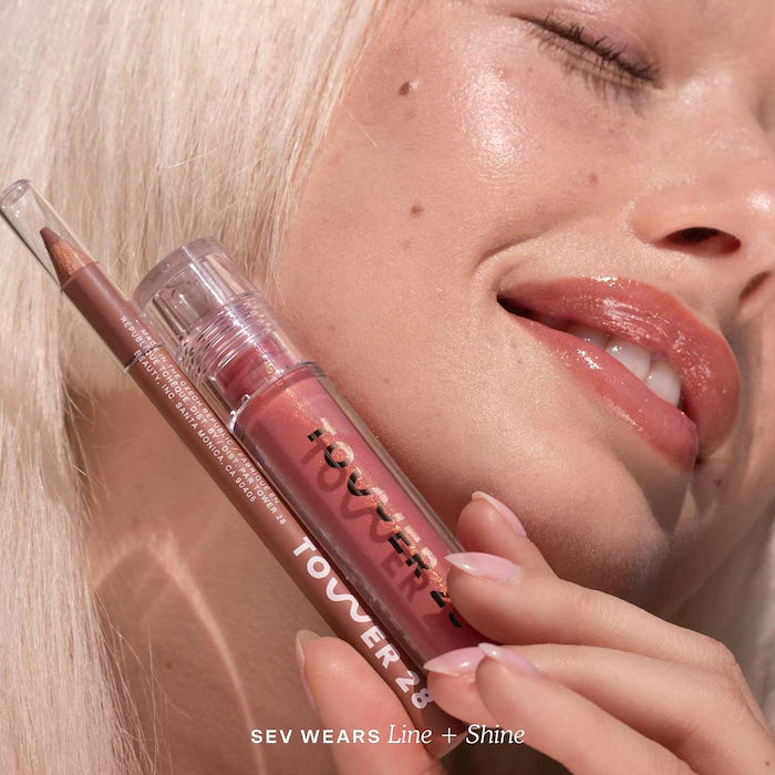 Tower 28 Line + Shine Lip Liner and Lip Gloss Set