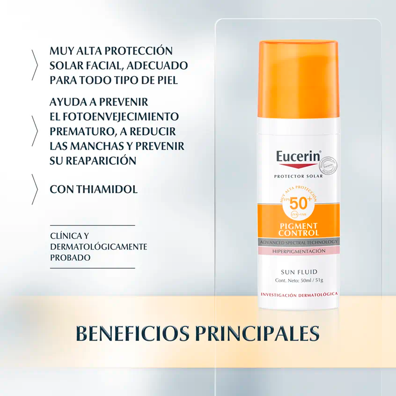 Eucerin Tinted Sun Face Pigment Control Fluid FPS 50+