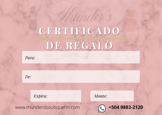 Certificado de Regalo
