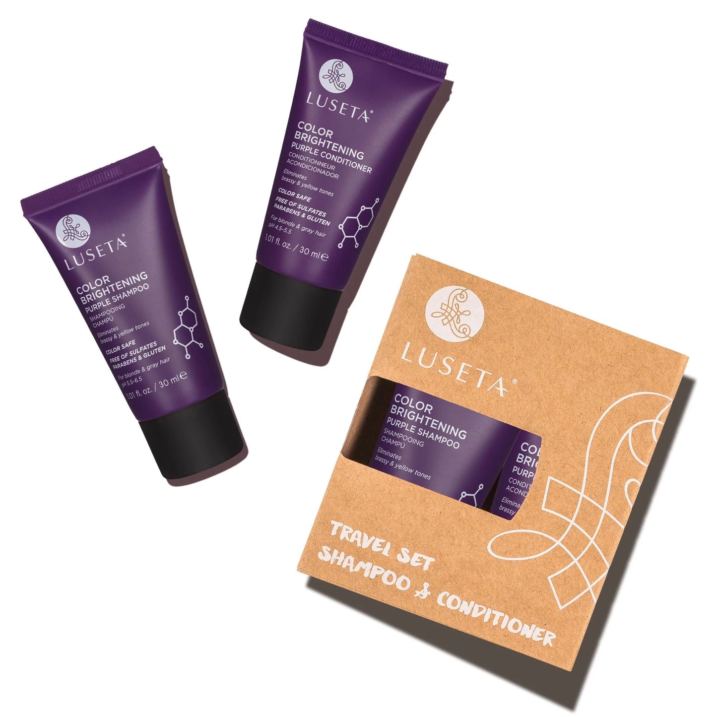 Luseta Beauty Color Brightening Purple Travel Set